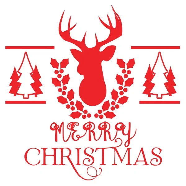 Merry Christmas Deer free svg cut file