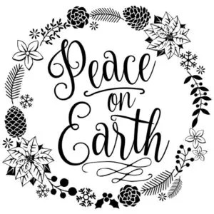 peace on earth free svg cut file