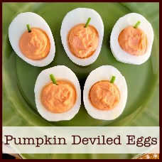 Pumpkin Deviled Eggs