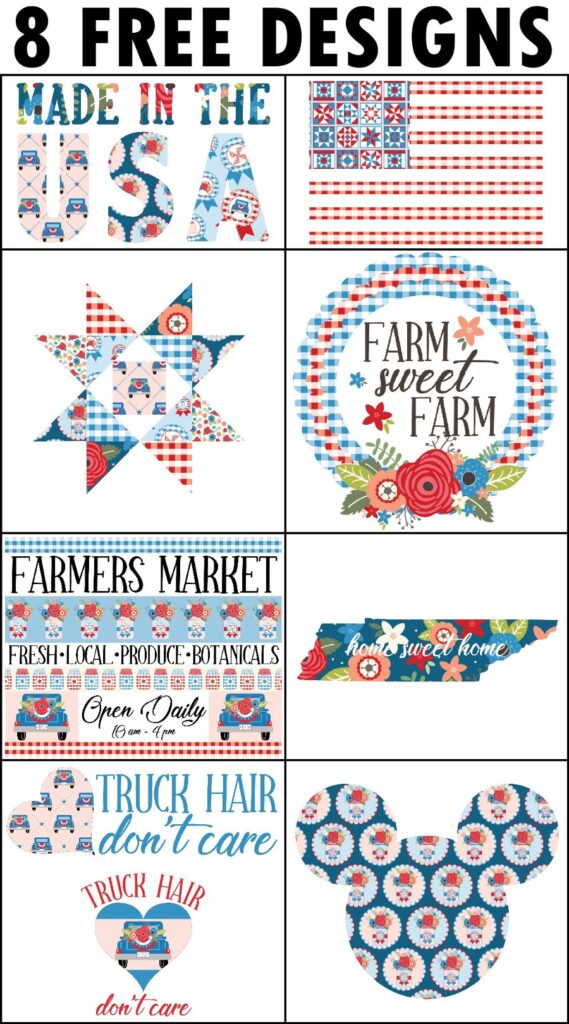 free patriotic farmhouse designs