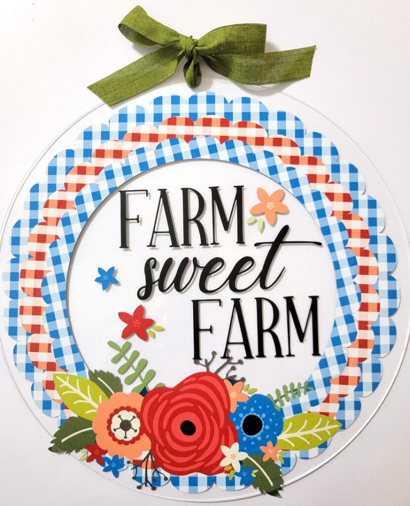 Farm Sweet Farm acrylic sign