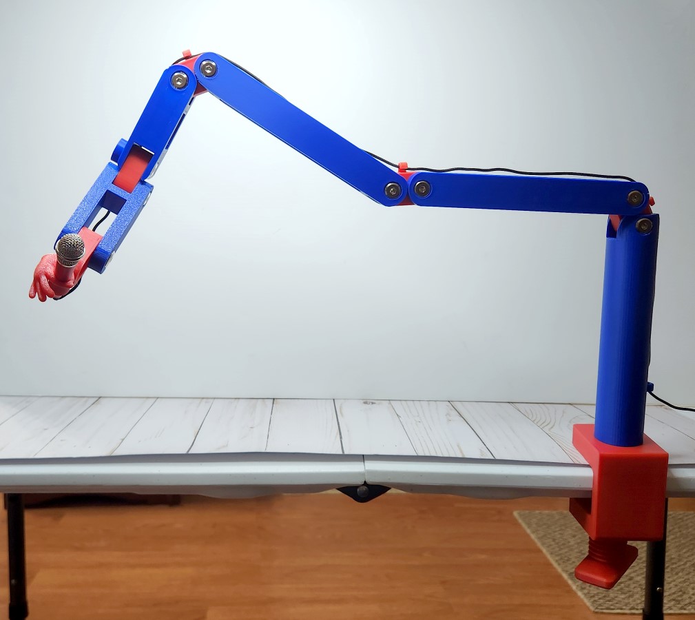 3d printed mini microphone boom arm