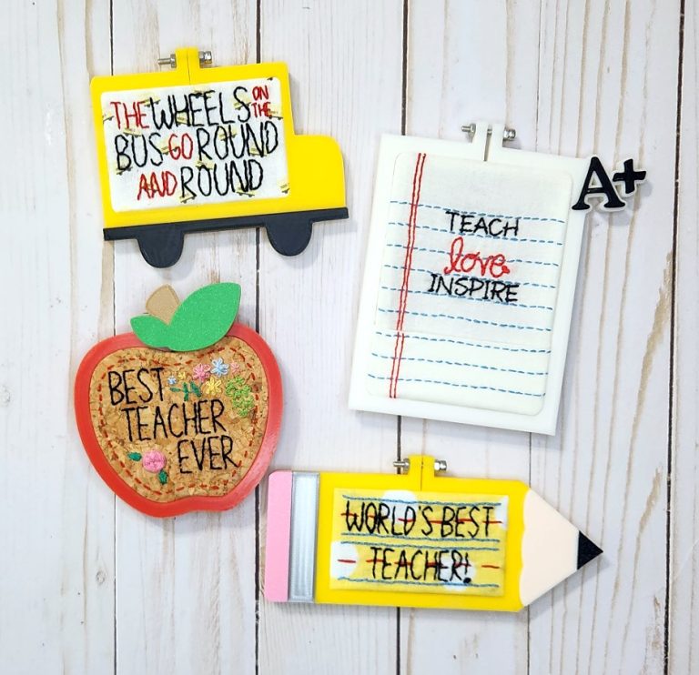 school embroidery hoop teacher gift ideas