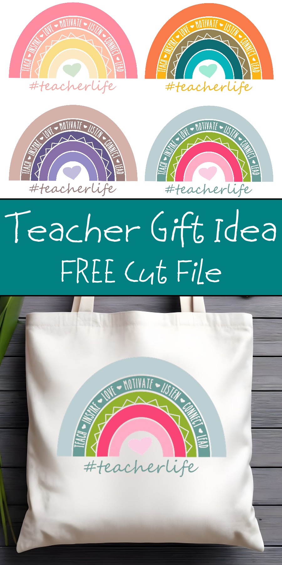 #TeacherLife Teacher Gift Idea Free Cut File