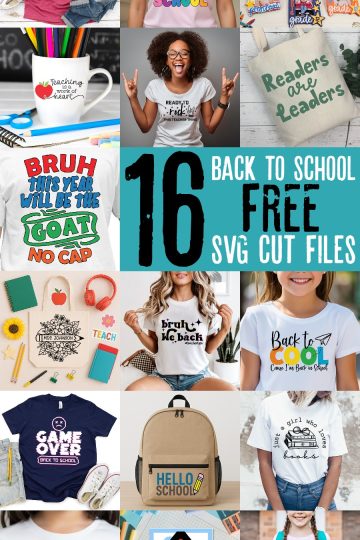 back to school free cut files collage