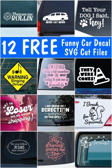 12 free funny car decal svg files