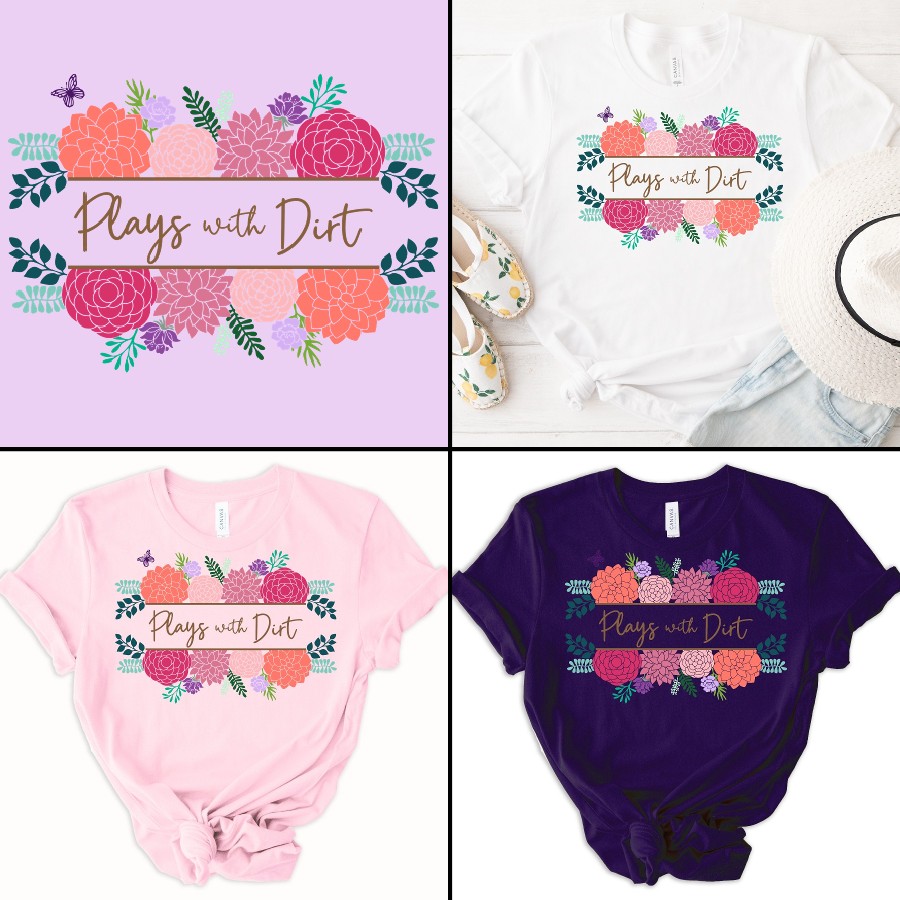 Plays with Dirt Tshirt Collage