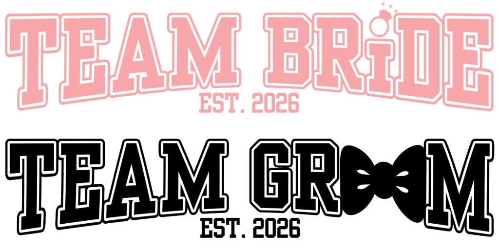 Team Bride/Team Groom Free SVG cut file