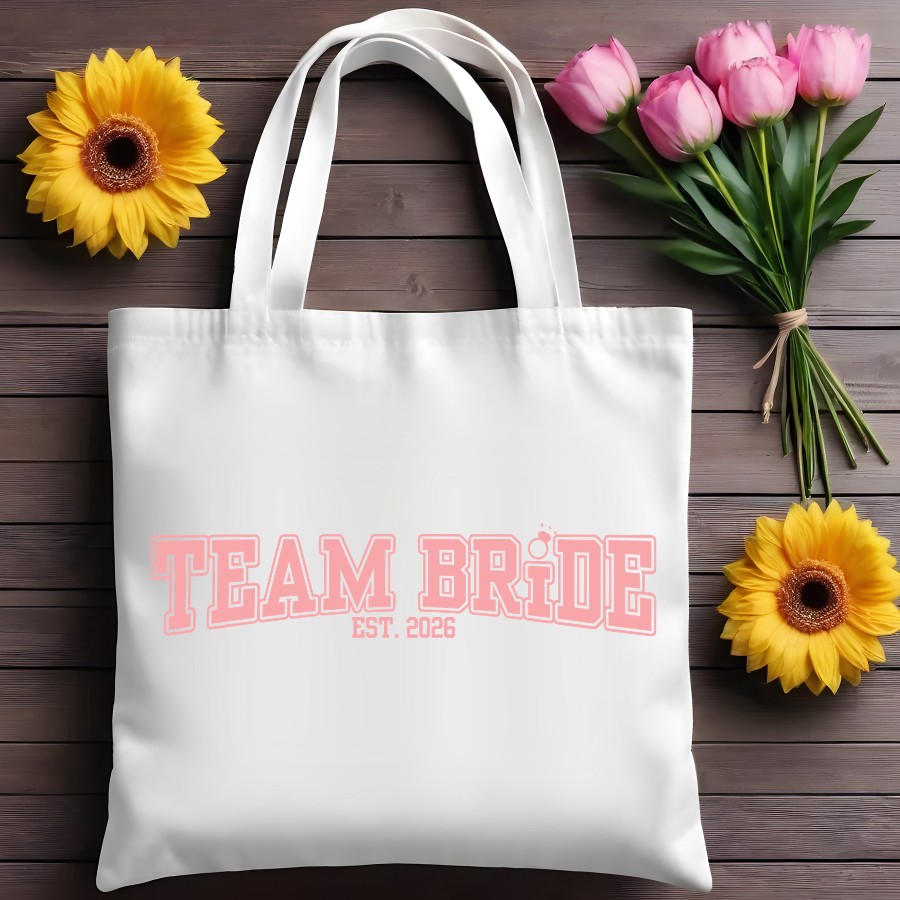 Team Bride tote bag