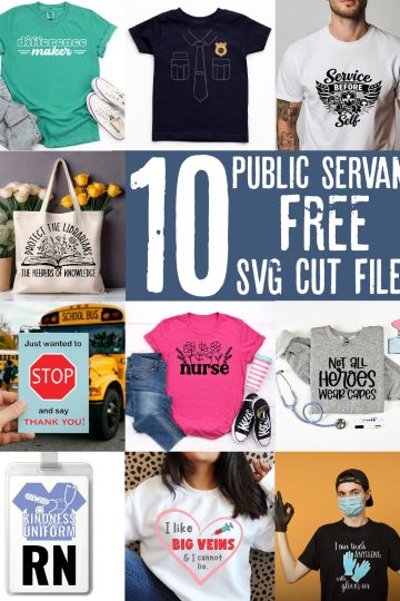 public servant free cut files - nurses, fire fighters, police officers, bus drivers, crossing guard, librarians