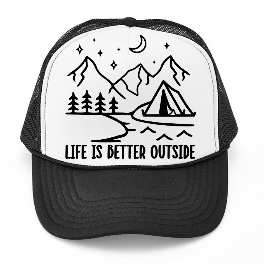Camping life is better outside hat