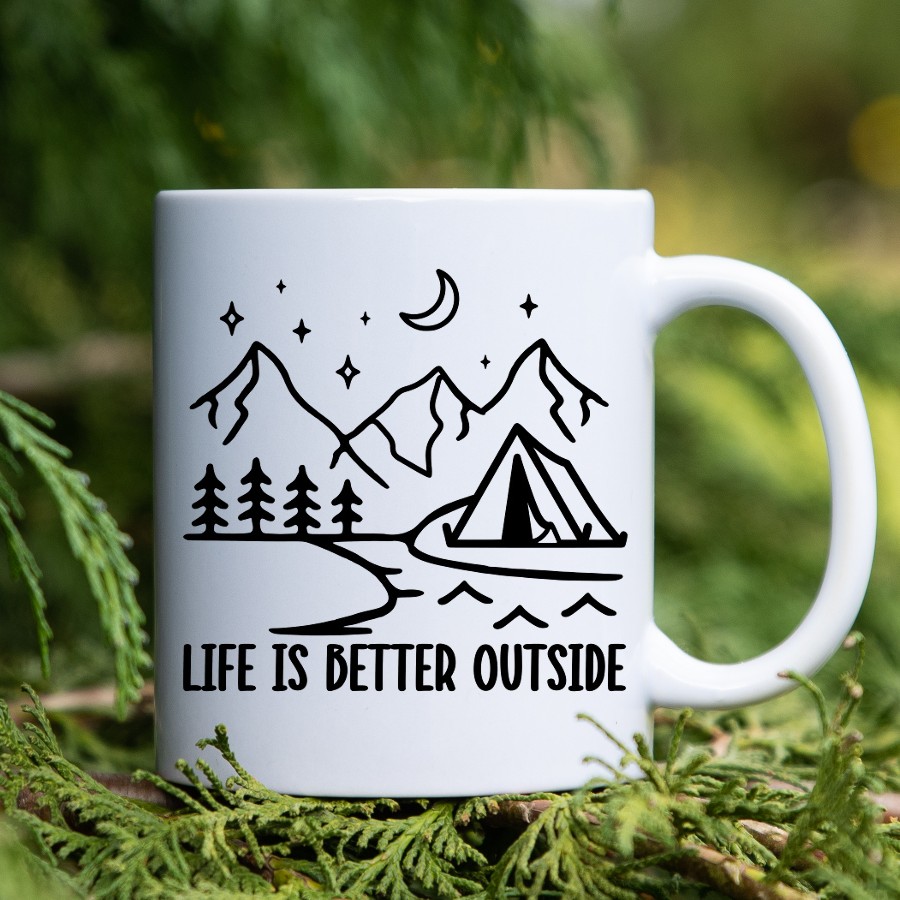 Camping life is better outside mug
