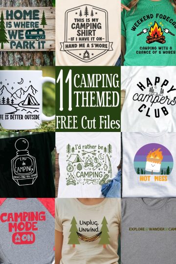 camping themed free cut files