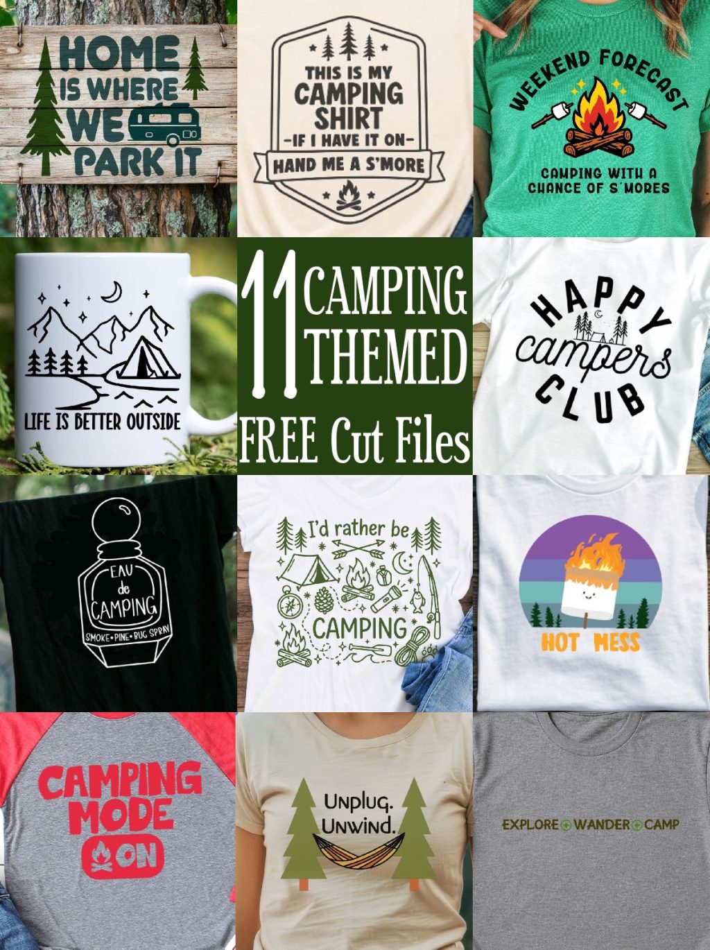 camping themed free cut files